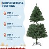 Jojoka Artificial Christmas Tree, Green Christmas Tree with Foldable Base, 1450 Branch Tips, Festive Christmas Tree with Metal Hinges, Metal Stand - 3 of 4