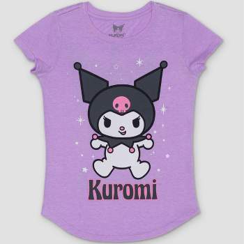 Girls' Sanrio Kuromi Rollout Short Sleeve Graphic T-Shirt - Purple