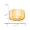 Black Bow Jewelry 10mm 14K White or Yellow Gold Lightweight Flat Standard Fit Band - 4 of 4