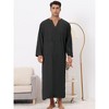 Lars Amadeus Men's Loose Fit Long Sleeves Split Neck Comfy Nightshirts - image 2 of 4