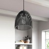 Modern Black Dome Pendant Light, Sculptural Cage Hanging Fixture for Kitchen Island or Dining Room - 3 of 4