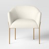 Gladden Rounded Back Anywhere Chair Cream Boucle/Brass - Threshold™: Modern Accent, Foam-Cushioned, Metal Legs - image 3 of 4