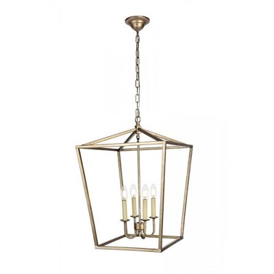 Elegant Lighting Maddox Collection Pendant D17 H24.25 Lt:4 Vintage silver Finish