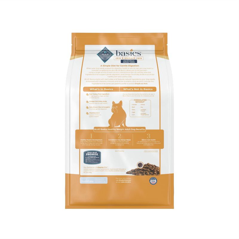 Blue Buffalo Basics Limited Ingredient Diet Healthy Weight Turkey & Potato Recipe Dry Dog Food, 3 of 12