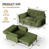 Dyonery Chenille Sleeper Sofa Bed, 3-in-1 Pull Out Loveseat with 5-Position Reclining Backrest, Side Pocket & Tool-Free Assembly - 3 of 4