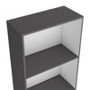 Okak Minimalism Bookshelf, Display Case with 4 Open Shelves, Freestanding Storage Organizer for Living Room, Office, Multicolor - 4 of 4