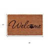 HomeRoots 24" X 36" Natural And Black Owl Welcome Outdoor Coir Door Mat - 3 of 4