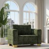 1-Seater Plush Cloth Sofa Chair with High Legs & Easy Cleaning - 4 of 4