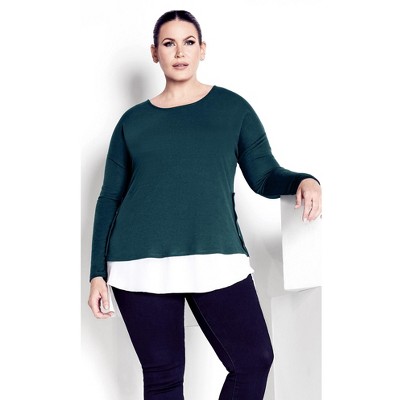 Avenue Women's Plus Size Dakota Duet Top