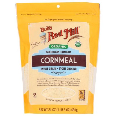 Bob's Red Mill Organic Medium Grind Cornmeal 24 oz.