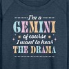 Women's - Instant Message - I'm A Gemini Lightweight French Terry Wide Neck Long Sleeve Graphic Shirt - 2 of 4
