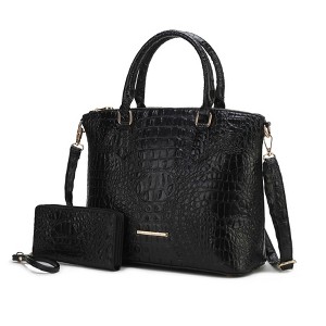 MKF Collection Liora Women's Croc Embossed Tote & Wallet Set Functional by Mia K - 1 of 4