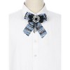 INSPIRE CHIC Women's Pre-Tied Neck Tie Tweed Ribbon Plaid Bowknot Brooch Pin with Rhinestones - 4 of 4