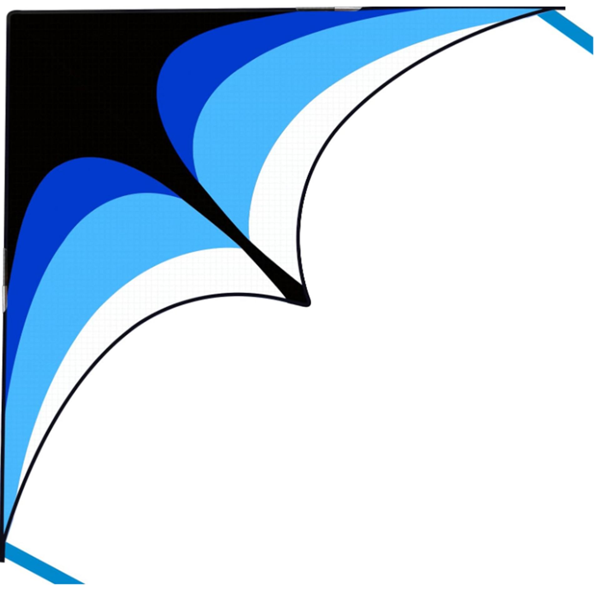Joyfy Large Delta Kite - Gradient Blue, 57 In x 30.3 In Giant Delta Kite for Lawn Games, Outdoor Play, Family Activities
