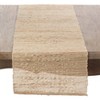 Saro Lifestyle Nubby Texture Design Woven Table Topper Runner, 14"x90", Beige - 2 of 4