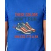 Men's 4th These Colors Don't Run Unless It's A 5K Patriotic Funny T-Shirt For Adults - 4 of 4