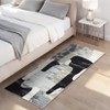 2 x 6 ft Polyester Imitation  Gray Rectangular Hallway Bathroom Entryway Kitchen Office Color Block Printed Modern Washable Area Rug - 4 of 4