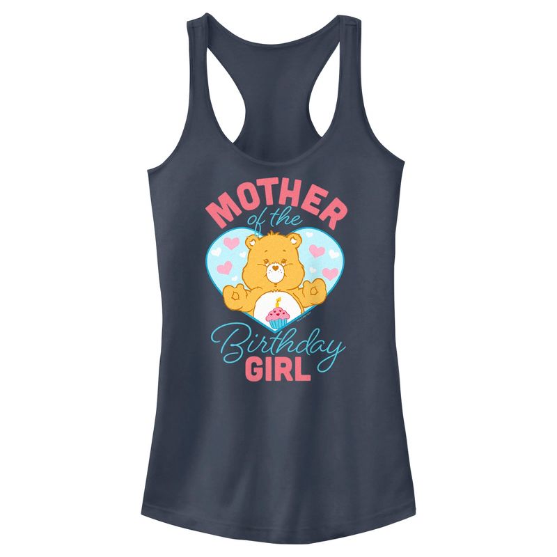 Junior's Care Bears Mother of the Birthday Girl Racerback Tank Top, 1 of 6