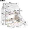 Twin Over Twin House Bunk Bed with Trundle and Slide - 4 of 4