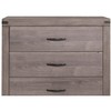 Brownish Gray Finish 1pc Bedroom Chest of 5 Drawers Melamine Laminate Dark Metal Hardware Corner Rivets - 4 of 4