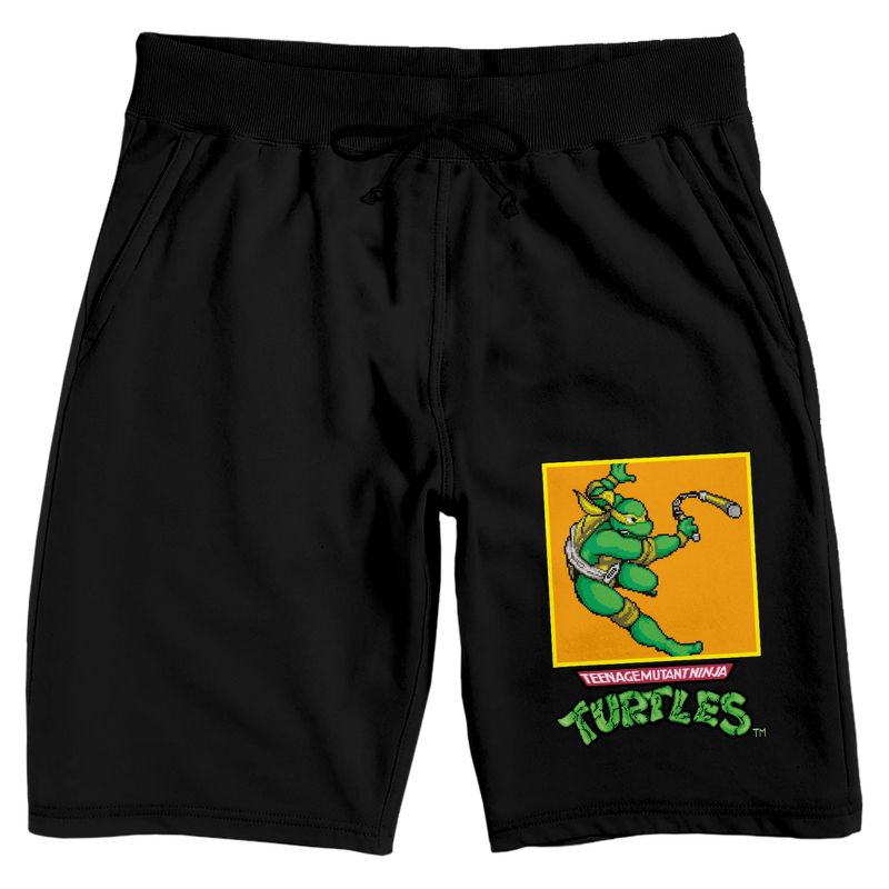 Teenage Mutant Ninja Turtles Michelangelo Men's Black Sleep Pajama Shorts, 1 of 2