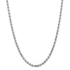 Black Bow Jewelry 4.5mm, 14k White Gold, Diamond Cut Solid Rope Chain Necklace - 2 of 4