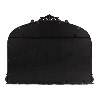 Arendahl Black Iron Arch Vanity Mirror with Shelf