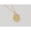 Anna-Kaci Gold Plated Crystal Rhinestone Mary Catholic Necklace Christian Jewelry for Women - 3 of 4