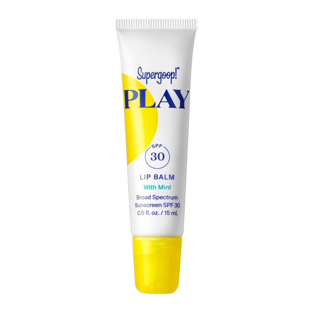 Supergoop! PLAY Sunscreen Lip Balm with Mint - SPF 30 - 0.5 fl oz: Stick, Translucent, Travel Size