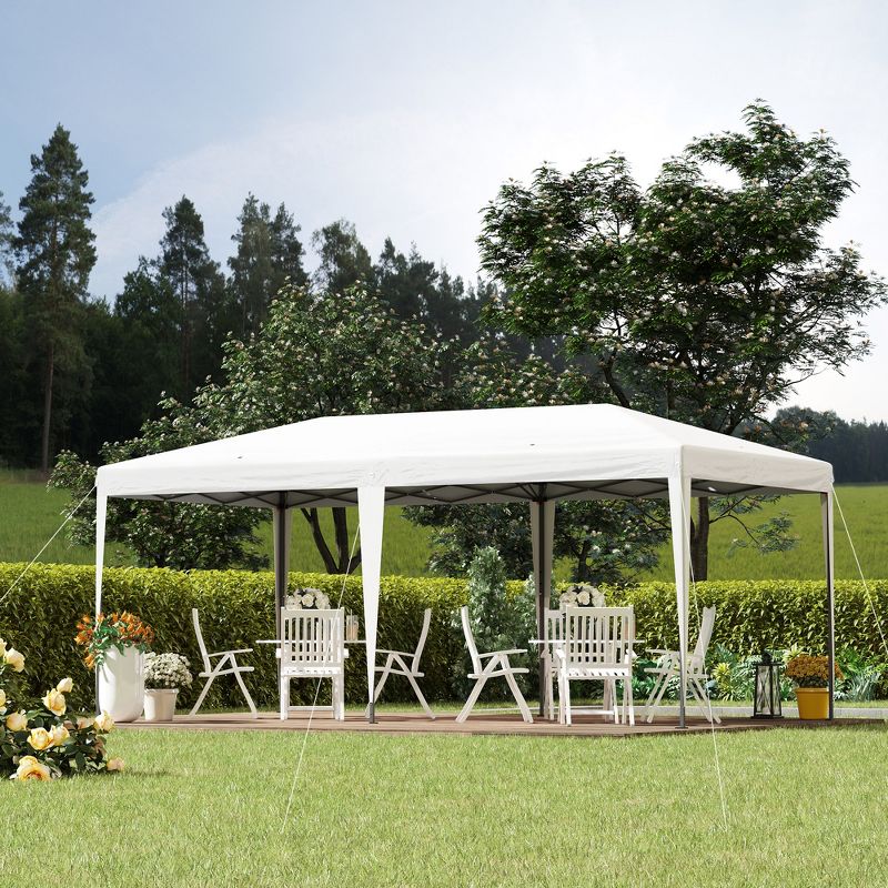 Outsunny 10' x 20' Pop Up Canopy with Sturdy Frame, UV Fighting Roof, Carry Bag for Patio, Backyard, Beach, Garden, 4 of 8