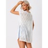 Allegra K Women's Casual Swim Bikini Beach Mesh Summer Crochet Cover-Up - 3 of 4