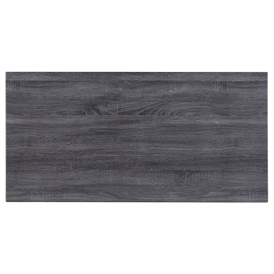 Weathered Gray and Chrome Home Office Desk with Drawer