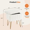 NicBex  Modern Storage Ottoman Bench for Bedroom,12.2 Inch Wide Storage Bench with  4 Metal Legs,Ottoman for Living Room,Bedroom,Entryway - 3 of 4