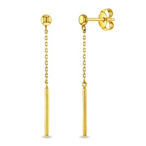 Dangle Bar 14k Gold Earrings - In Season Jewelry - 1 of 3