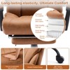 Ergonomic PU Leather Gaming Office Chair | 90°-135° Reclining Backrest, 360° Swivel Wheels | Adjustable Height, 350LBS Capacity - 4 of 4