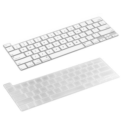 Insten 2 Pack Keyboard Cover Protector Compatible with 2020 Macbook Pro 13", Ultra Thin Silicone Skin, Tactile Feeling, Anti-Dust, Clear &White