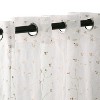 Embroidered Floral Sheer Grommet Curtain Panel Set by Blue Nile Mills - 2 of 4