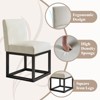 AMERLIFE Mid Century Linen Dining Chairs Set of 6, Modern Upholstered Dinner Chairs - 4 of 4