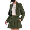 EXLURA Women's Business Casual Blazer Suit Sets and Pleated Mini Skirt 2 Piece Outfits Trendy Long Sleeve Y2K Clothes 2025 - 2 of 4