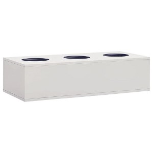 vidaXL Steel Office Flower Box, Light Gray - Durable and Modern Planter Box for Office Space, Easy to Clean and Assemble - 1 of 4