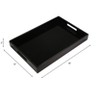 Sagebrook Home 18" Simple Black Serving Tray - Contemporary Decorative Wood and Glass Serving Tray for Home or Office Decor Hosting - 4 of 4