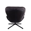 Maliang 360¡ã Swivel Office Chair, Modern Chenille Chair with Faux Leather and Black Metal Base Frame, for Small Spaces - 3 of 4