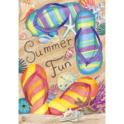 Colorful Summer Fun Outdoor Garden Flag 18x12.5