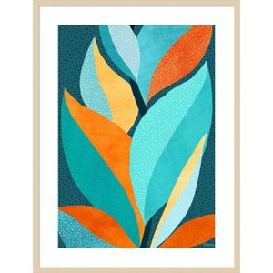 Amanti Art Abstract Tropical Foliage by Kristian Gallagher Wood Framed Wall Art Print - 1 of 4