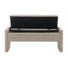 NicBex Linen Fabric Pull-Open Top Ottoman Bench with Storage,Upholstered Storage Ottoman for Bedroom,Entrance - 4 of 4