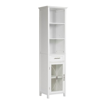 Teamson Home Delaney Mixed Storage Linen Tower, White : Target