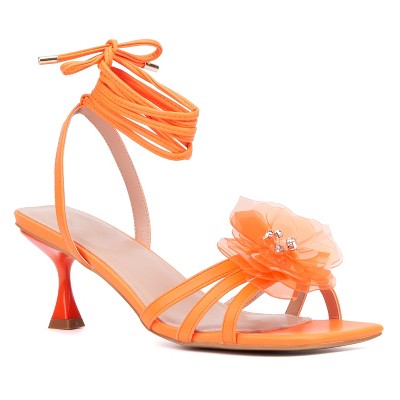 Fashion To Figure Women's Blossom Strappy Heel Sandal - Wide Width