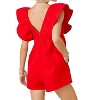 Women's Denim V-neck Sleeveless Romper - day + moon - 2 of 4
