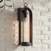 Minka Lavery Industrial Outdoor Wall Light Fixture Oil Rubbed Bronze 20 3/4" Clear Seeded Glass for Post Exterior Porch Yard Patio - 2 of 4
