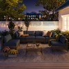 COWLOWN 7 Piece, Patio Outdoor Furniture Set with Tea Table, Boho Outdoor Sectional Furniture Sofa, PE Rattan Wicker Conversation Set - 2 of 4
